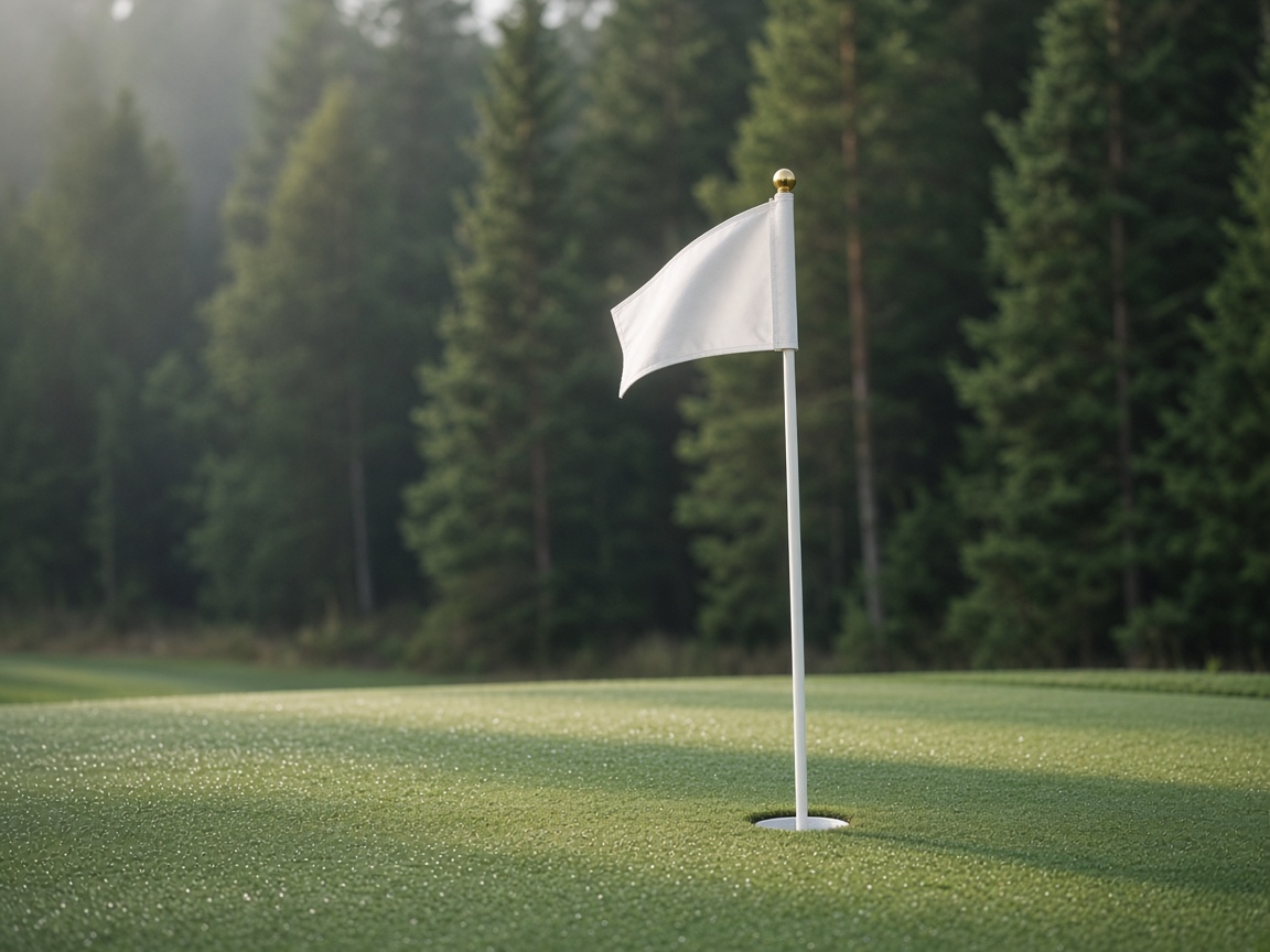 Flag på green